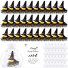 Lunmon 200 Pcs Halloween Party Favors 50 Pcs Halloween Witch Rubber Duck 2 Inch Small Sunglass Duck for Bath Pool 50 Card 50 Org