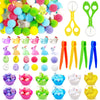 Bbiamsleep 318 Pcs Spring Sensory Bin Filler Fine Motor Skills Easter Sensory Bin Items Counting Sorting Pom Poms Decorations In