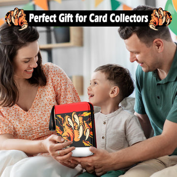 Card Binder 4 Pocket Gifts for Boys Girls Waterproof 400 Pockets Card Holder Album with 50 Removable Sleeves for Trading Card - Binder Display Storage Carrying Case (Yellow)