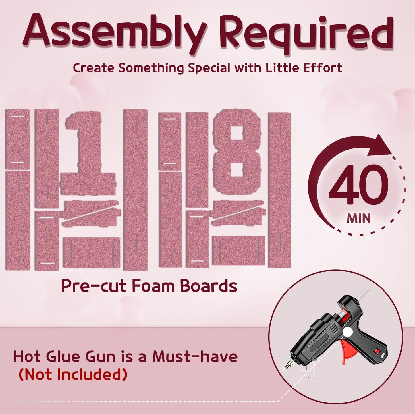 Marquee Numbers Pink 18Th-Birthday Decorations: Large 3Ft Light Up Number Rose Gold 18 Birthday Decoration For Boy Girl 18 Year