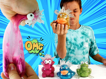 JA-RU Squeeze Goblins Squishy Glitter Animal (1 Goblin Assorted) Mini Sensory Squish Toys for Kids & mature-themed Boys & Girls. Stress Relief Fidget Balls. Bulk Party Favors Classroom Prizes. 4348-1