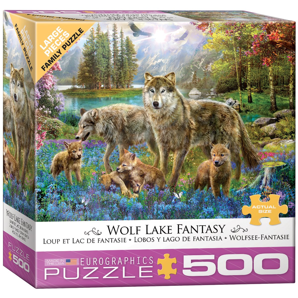 Eurographics (Eurhr Wolf Lake Fantasy 500Piece Puzzle 500Piece Jigsaw Puzzle
