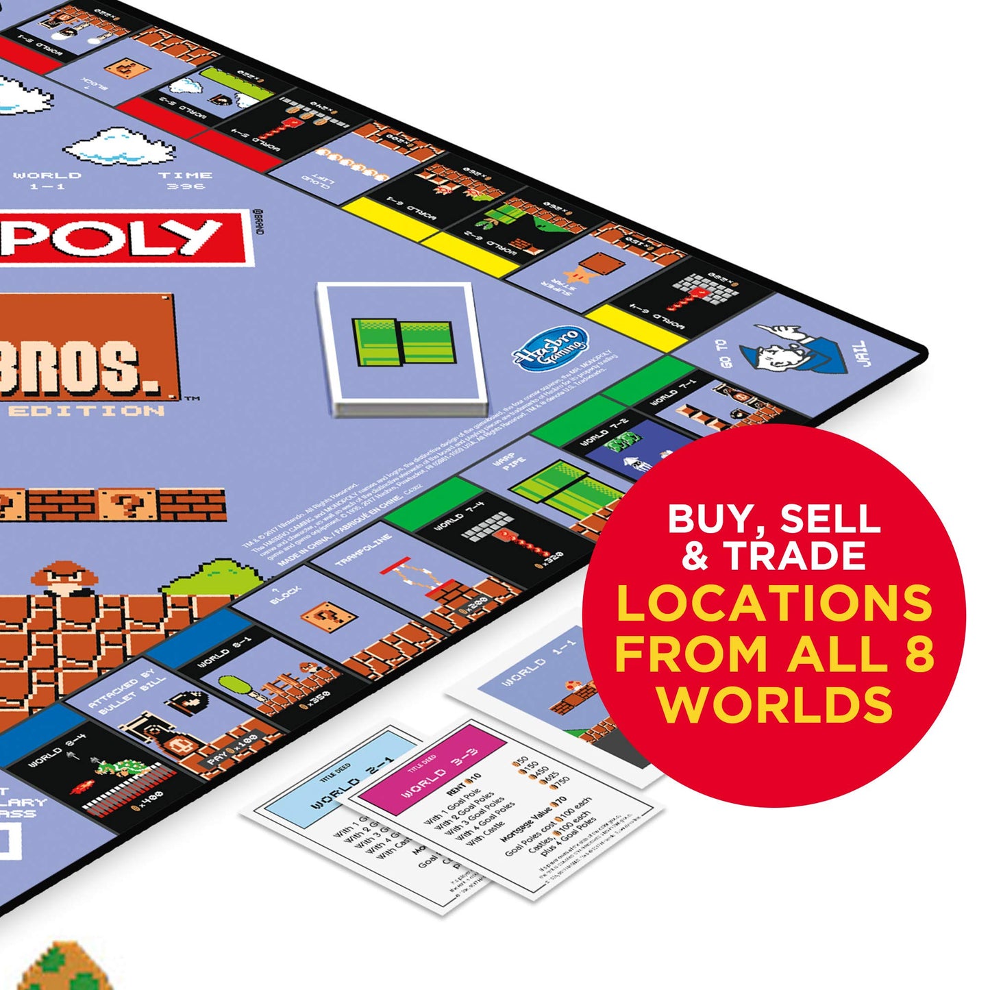 Hasbro Monopoly Super Mario Bros Collector's Edition Board Game - Multi-colored, One Size, Model MN005-435, Plastic Material