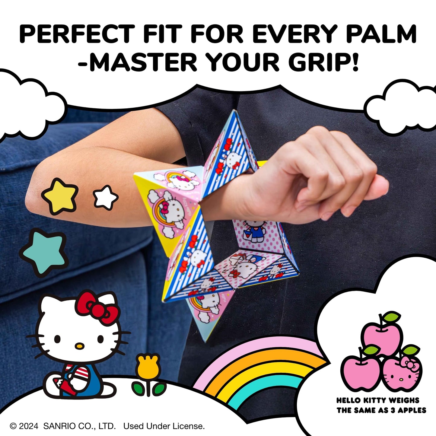 Shashibo Hello Kitty & Friends Shape Shifting Box - Award-Winning, Patented Magnetic Puzzle Cube W/ 36 Rare Earth Magnets - Fidget Toys For Adults & Kids 8+, Transform Into Over 70 Shapes (Rainbow)