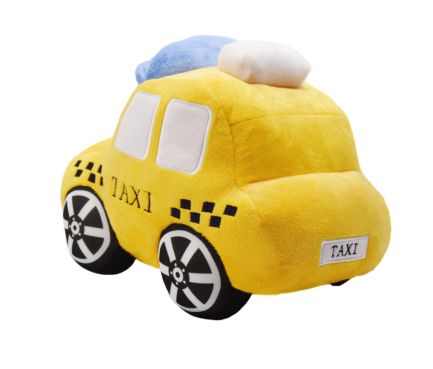 Yonlit Soft Plush Taxi Stuffed Car Toy Super Cute Yellow Truck Plushie Excellent Gifts For Kids Or Birthday Party 10.6 Inches (Taxi)