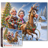 Romantic Couple 1000 Piece Jigsaw Puzzles for mature-themed Christmas Trees Jigsaw Puzzle Horse and Wooden House 1000 Pieces Puzzles 20''x27 inch Xmas DIY Craft Puzzle Art Home Wall Decor Family Challengings