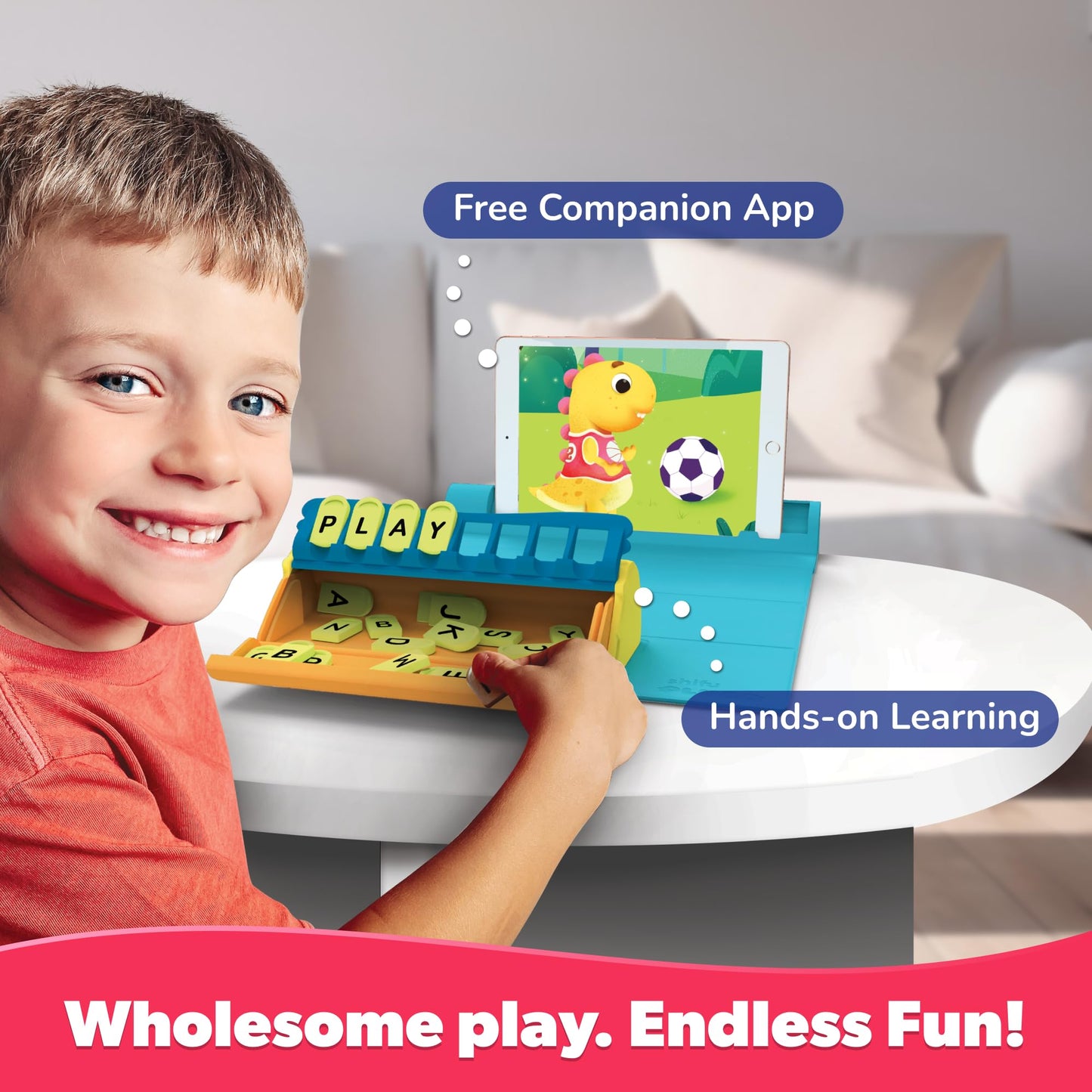 Playshifu Educational Word Game-Plugo Letters Kit+App With 9 Learning Games, Stem Toy Gifts For Kids Age 4-10 , Spellings & Grammar 48 Alphabet Tiles Works With Tabs/Mobiles(Packaging May Vary)