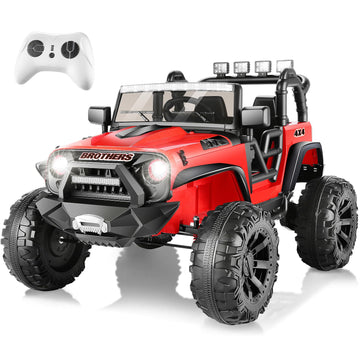 Hikole 24V Ride On Toys For Big Kids, 2 Seater Electric Cars With Remote Control, Power Car Wheels W/Suspension, 2 * 200W Powerf