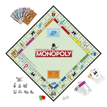 Monopoly Game for 2-6 Players, Family Board Game for Kids Ages 8+, Includes Fan Vote Community Chest Cards, Multicolor