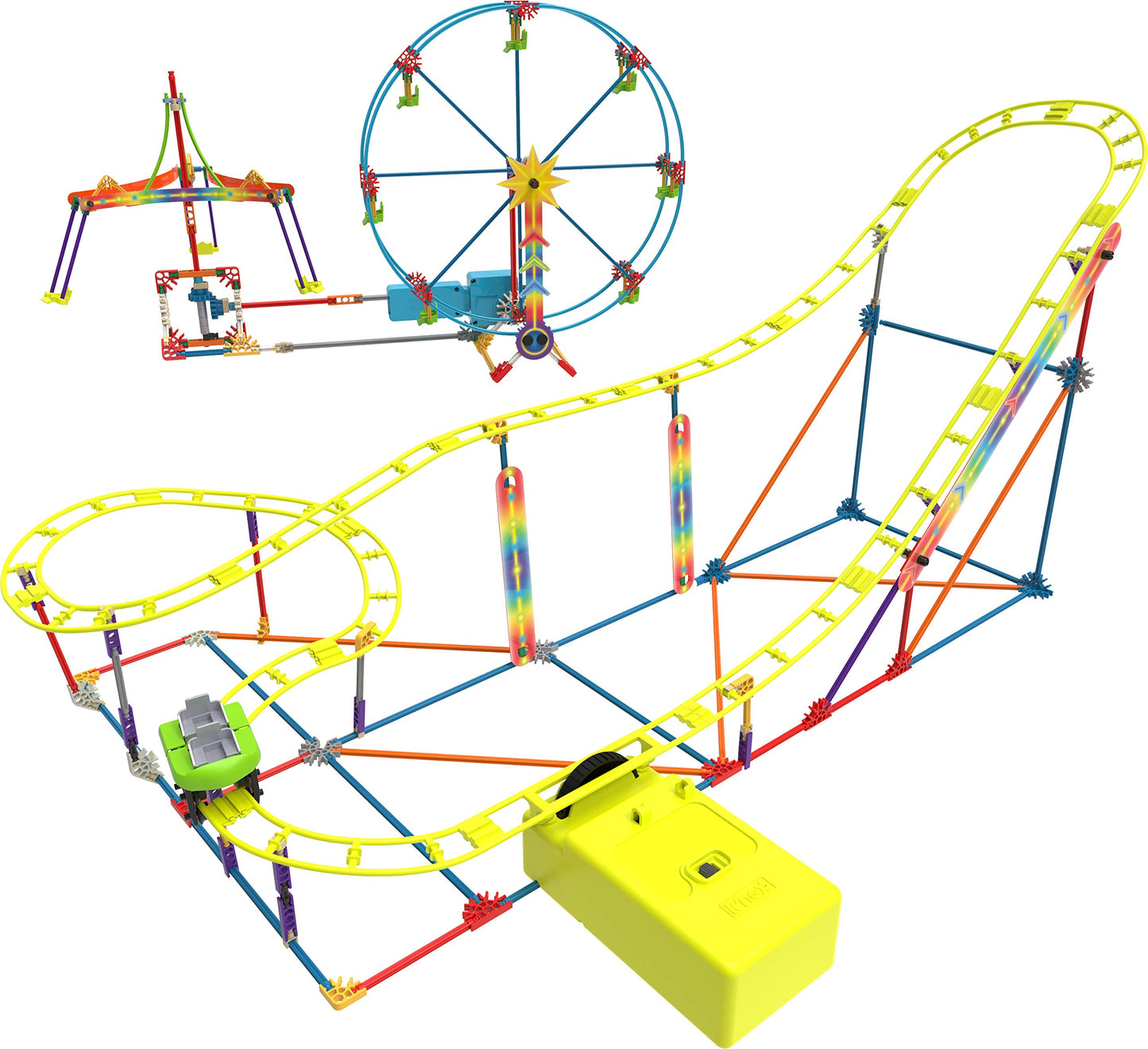 K'Nex Amusement Park In-A-Box - 378 Parts - Motorized Amusement Rides - Ages 7 & Up