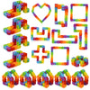 Ganowo 24 Pack Fidget Toy Wacky Tracks Snap And Click Fidgets Sensory Toys Party Favors ,Classroom Reward,School,Valentines Gifts For Adults ,Kids,Teens ,Students