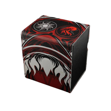 Ai protective covering MTG Commander 100+ Card Custom Art Deck Box With Storage (Red/White)