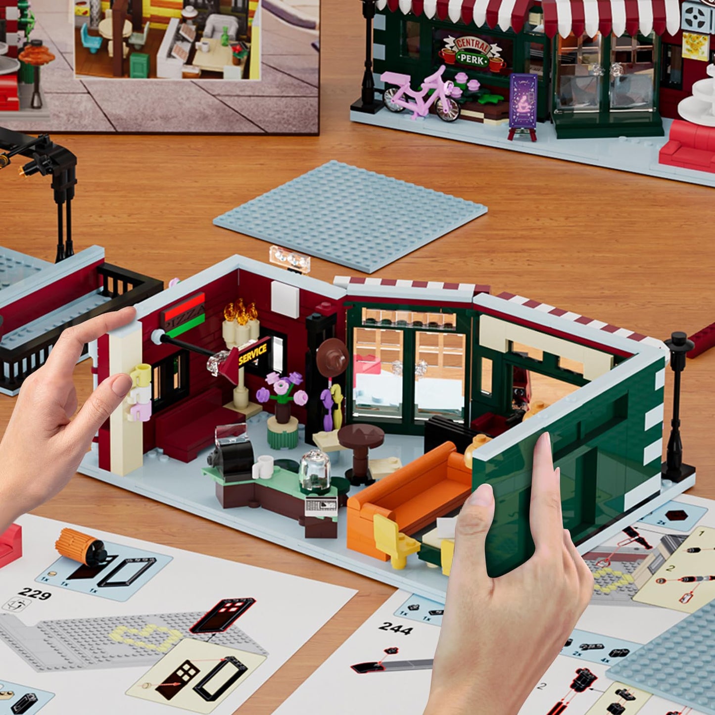 City Coffee House Mini Building Set - Three-Level Cafe Modern House Set - Ages 8+ Boys & Girls