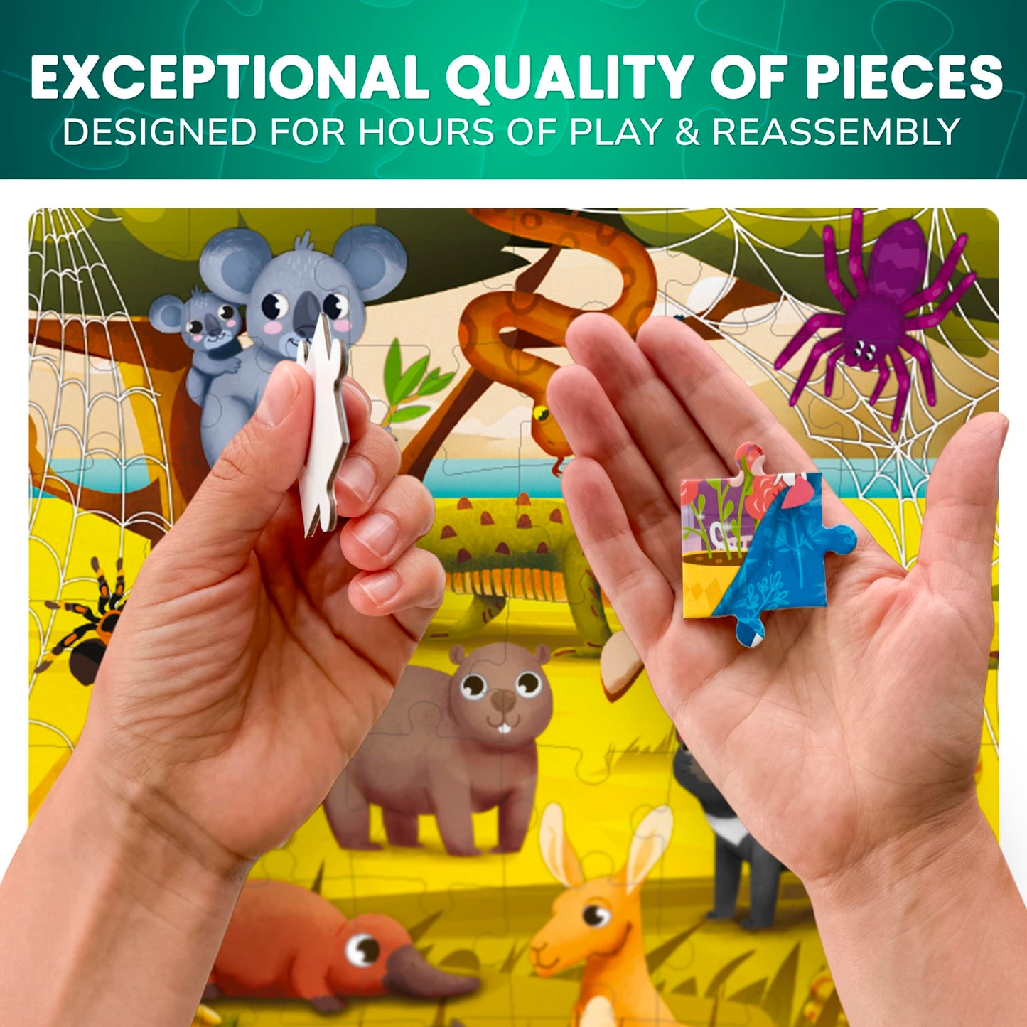 Quokka Puzzles For Kids Ages 4-6 - Set Of 4X60 Jigsaw Puzzles For Toddlers 3-5 - Polar, Birds, Animals Toys For Children 6-8 Yo - Gift Educational Game For Boys & Girls