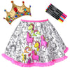 Richness Color Your Own Dress Unicorn Dress Up Skirt With Fabric Markers & Self-Adhesive Jewels Diy Party Crafts For Girls Age 4