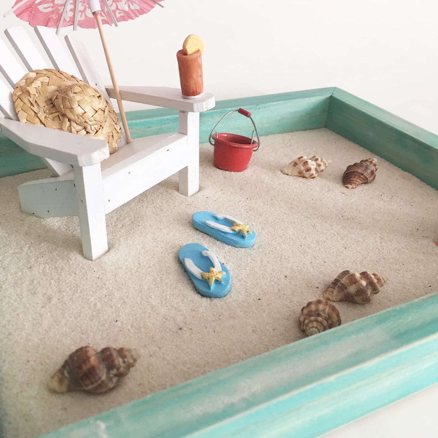 Mini Beach Zen Garden for Relaxation and Meditation, Tropical Island Getaway Escape at Your Desk