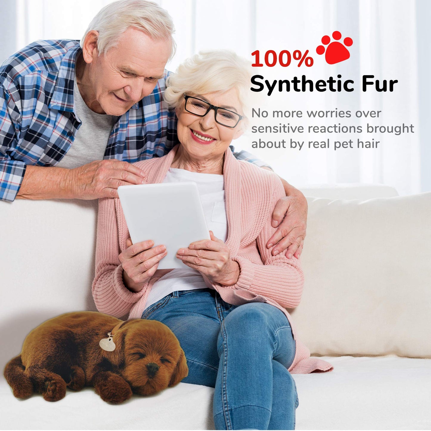 Perfect Petzzz - Original Petzzz Chocolate Lab, Realistic, Lifelike Stuffed Interactive Pet Toy, Companion Pet Dog With 100% Handcrafted Synthetic Fur