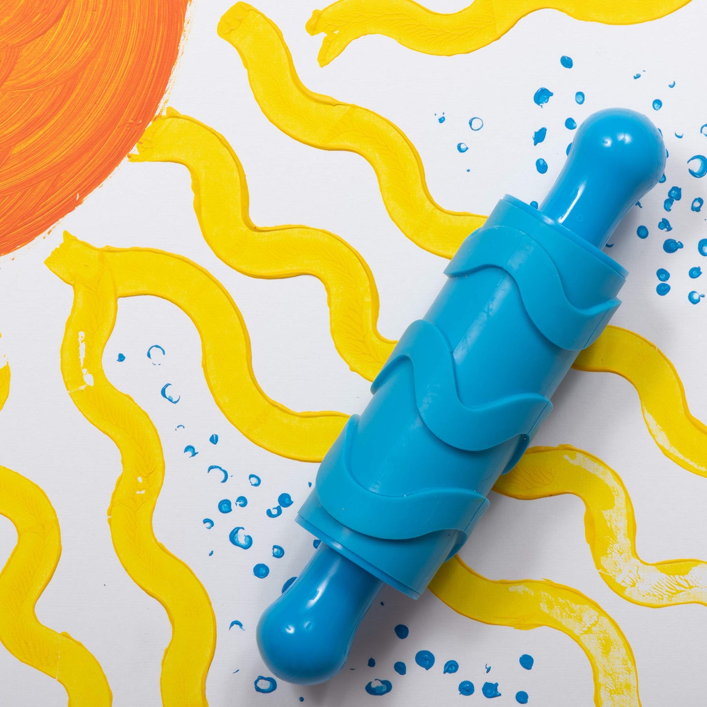 READY 2 LEARN Paint and Clay Texture Rollers - Set of 4 - Textured Dough Rolling Pins for Kids - Open-Ended Patterns for Crafts