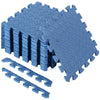 Shihanee Foam Floor Baby Tiles Foam Floor Mats Play Mats Bulk with Borders Interlocking for Kids Baby Playroom Nursery Gym (Navy