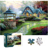 Northke 500 Piece Puzzle For Adults - Whis Cottage Unique Shape Pieces Jigsaw Puzzles Letters On Back Difficult Challenging Brain Exercise For Family Game Nights - Size 20' X 14.2' (Spring)