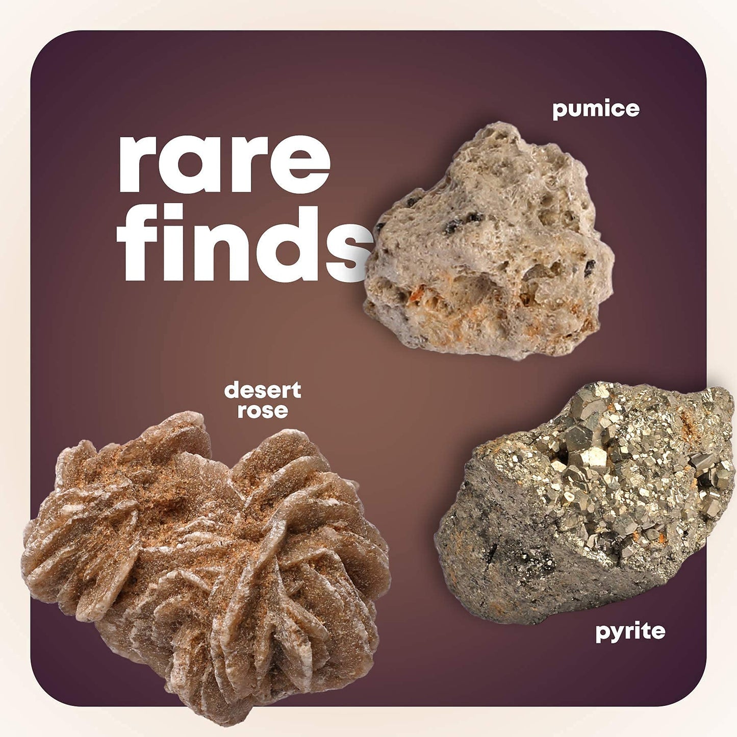 Dan&Darci Rock Collection for Kids - 250+ Bulk Rocks, Gemstones & Crystals - 2 Lbs. STEM Science Toys for Ages 6+ - Multicolor
