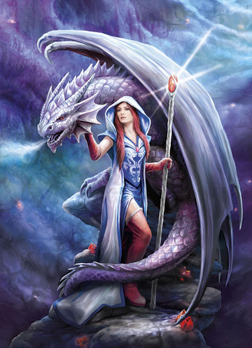 Clementoni - 39525 - Anne Stokes Puzzle - Dragon Mage - 1000 Pieces - Made in Italy - Jigsaw Puzzles for mature-themed
