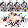 Beiens Baby Toys 0-6 Months, Tummy Time Crinkle Toys With Mirror, Black And White High Contrast Sensory Toys For 0-6-12-18 Months Toddler Newborn, Play Mats, Easter Basket Essentials Stuffers Gifts