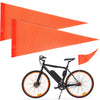 2 Pieces Replacement Safety Flag Pennant High Visibility Bike Safety Flag With Pole Tear-Resistant Waterproof Bicycle Safety Fla