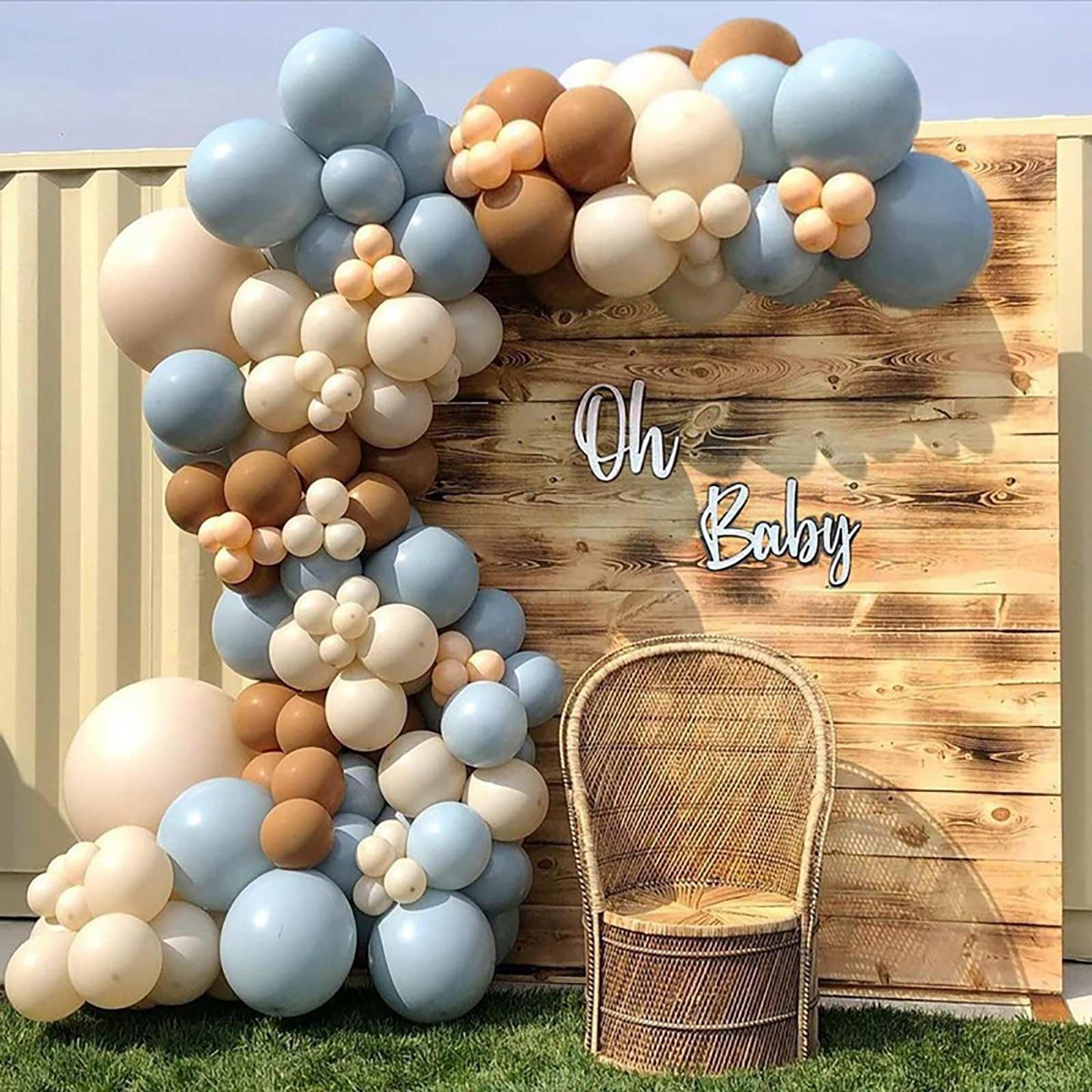 Kalor 18 Inch White Sand Balloons, 10Pcs Thick Latex Round Helium Balloons For Birthday Family Party Wedding Party Baby Shower Decoration Supplies