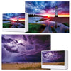 Jigsaw Puzzles 2 Pack 1000 Pieces - Wishdiam Puzzles For Adults - Sunset Lighthouse & Purple Lightning Holiday Impossible Challenging Puzzles For Home Decor Birthday Party Gifts For Men Women