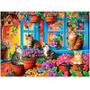 Jigsaw Puzzles for mature-themeds 300 Pieces Flower Cat Puzzle 300 Pieces for mature-themed Interlock Perfectly No Dust Challenging Puzzles Home Decor Birthday Gift Toy for Men Women Kids Seniors (20.5x15)