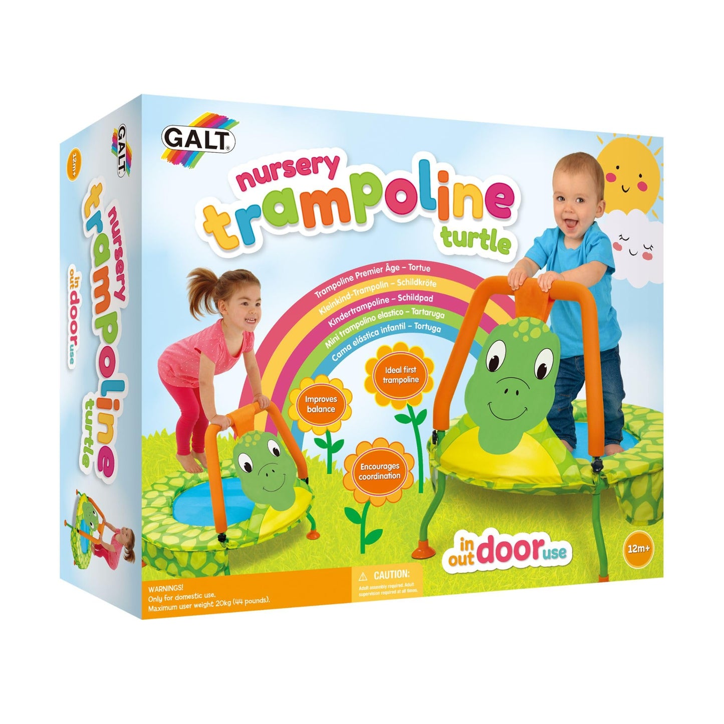 Galt Toys, Nursery Trampoline - Turtle, Trampolines For Kids, Ages 1 Year Plus