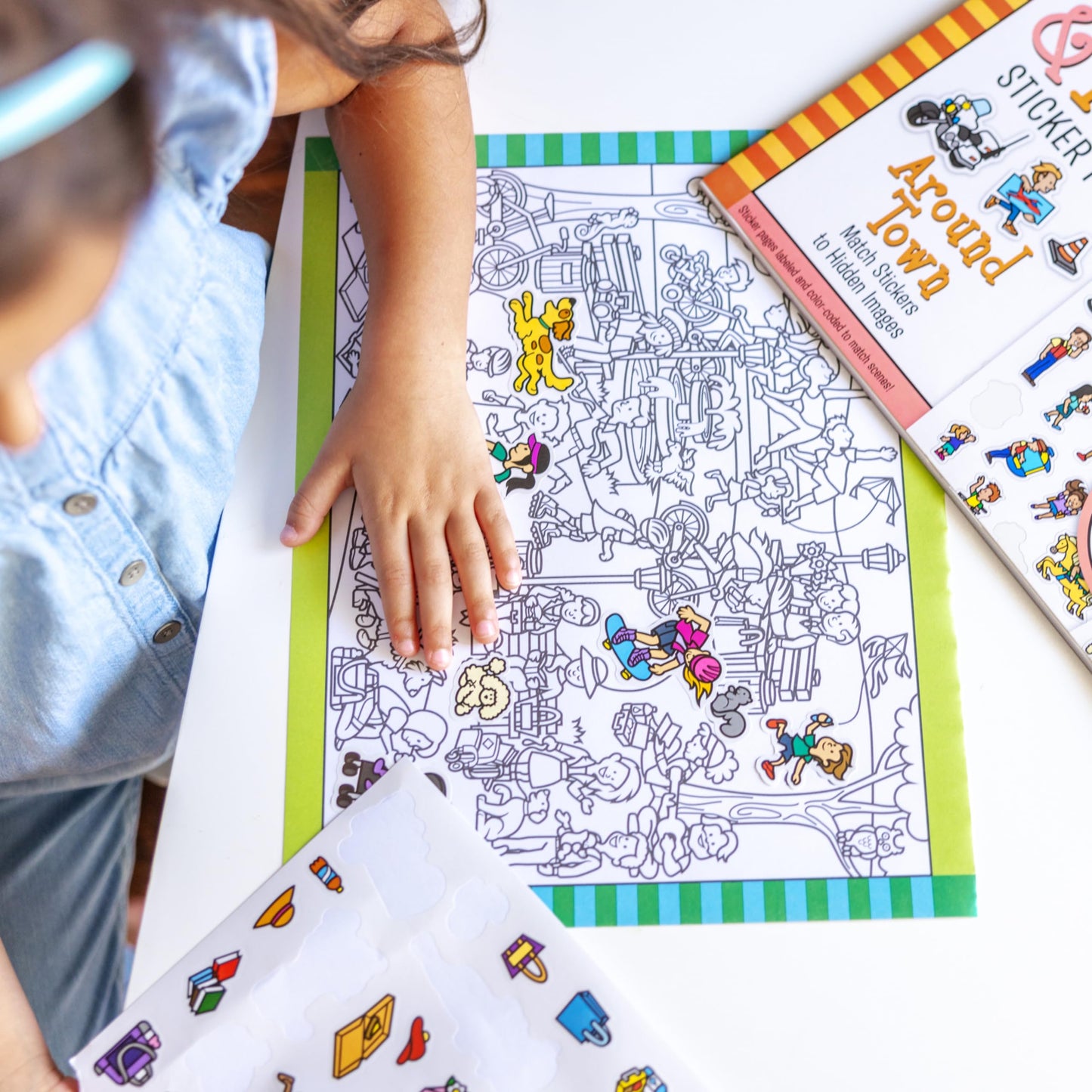 Melissa & Doug Seek & Find Sticker Pad - Around Town, 4+ Years
