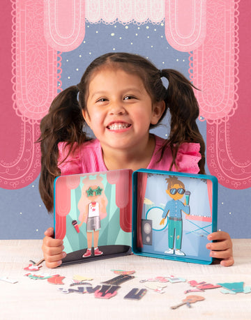 Stephen Joseph, Travel Tin Magnetic Dress Up, Unicorn And Mermaid