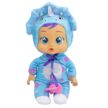 Cry Babies Tiny Cuddles Tina - 9 Inch Baby Doll, Cries Real Tears. Blue