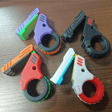 Ography Fidget Slider 3D Printed Fidget Toy Gadget Novelty Toy Toys Stress Relief Relax EDC Gyro Finger Toy Ring Fingertip Textu