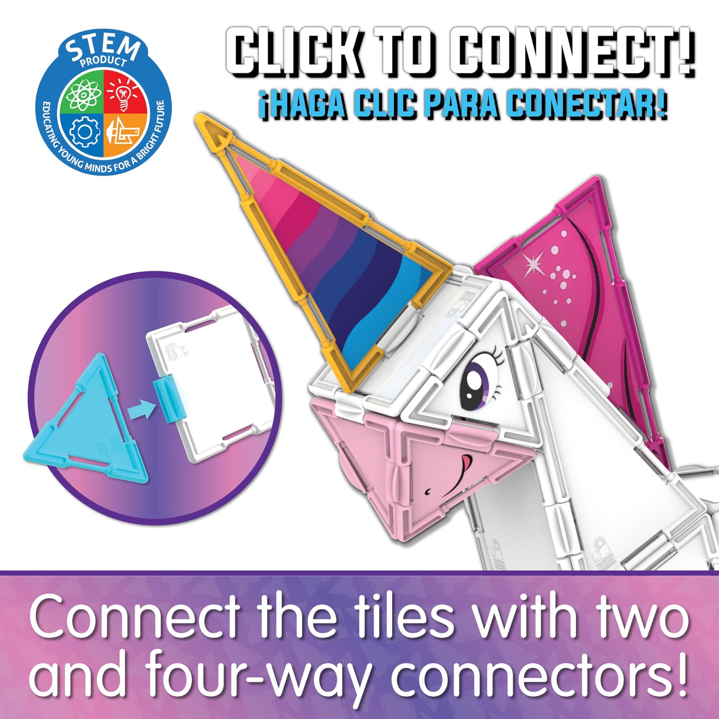 The Learning Journey Techno Tiles - Magical Unicorn | Construction Project With 100+ Building Pieces | Stem Projects For Kids Ag