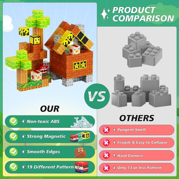 100Pcs Magnetic Blocks - Building Cube Game Toys For Kids Ages 3-5 4-8 8-12, Stem Sensory Toys For Boys & Girls 3+, Stacking Toy