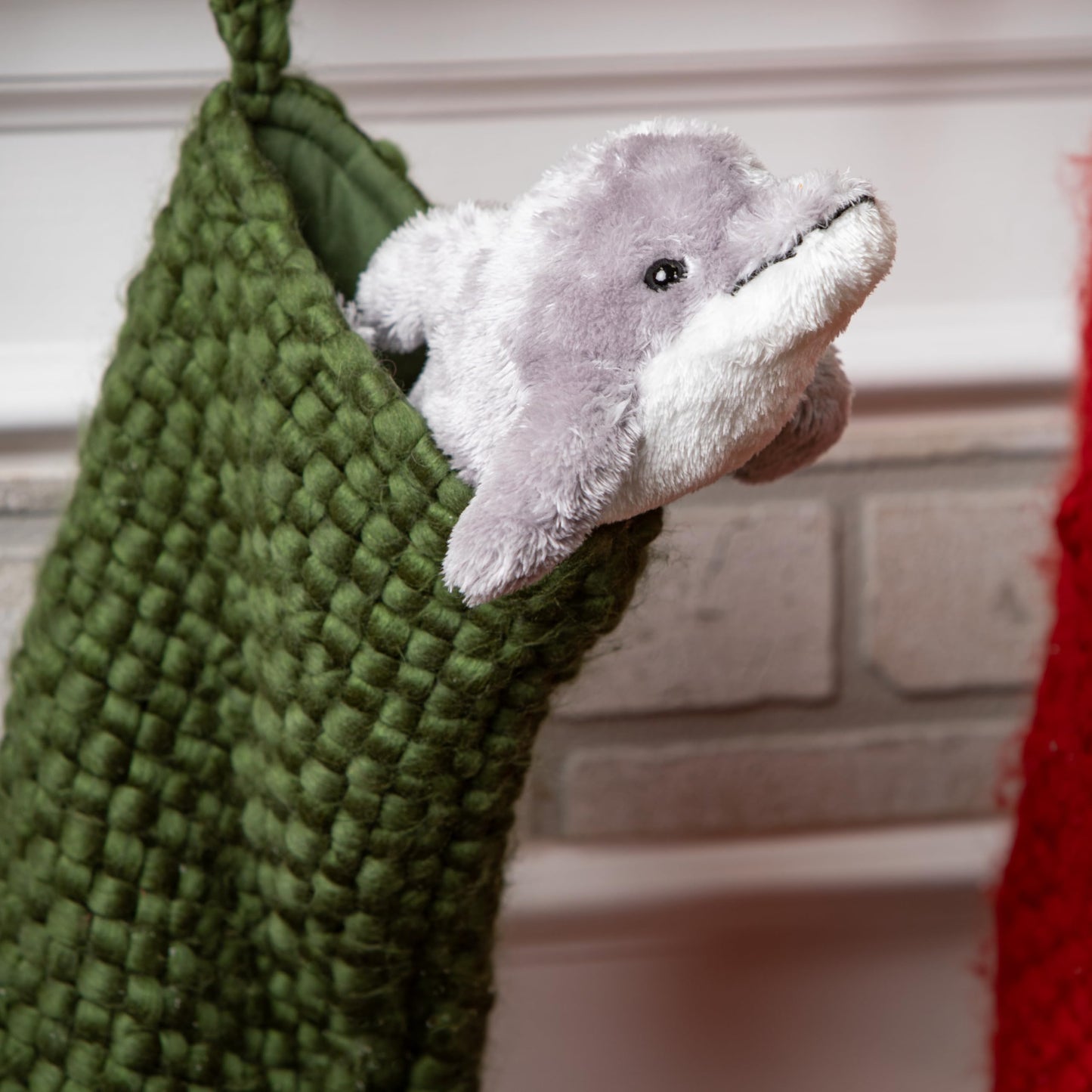 The Petting Zoo Dolphin Stuffed Animal Plushie, Gifts For Kids, Scoopz Sealife Animals, Grey Dolphin Plush Toy, 8 Inches