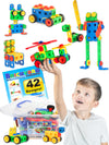 Brickyard Building Blocks Stem Toys - Educational Building Toys For Kids Ages 4-8 With 101 Pieces, Tools, Design Guide And Toy S