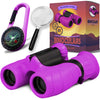 Promora Purple Binoculars for Kids with Magnifying Glass & Compass - Ideal for Boys & Girls Aged 3-12, Perfect Outdoor Toy Gift