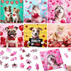Asoulin Valentine Day Gifts For Kids, 24 Packs Valentine Day Cards For Kids School With Cat & Dog Jigsaw Puzzles Toys Birthday G