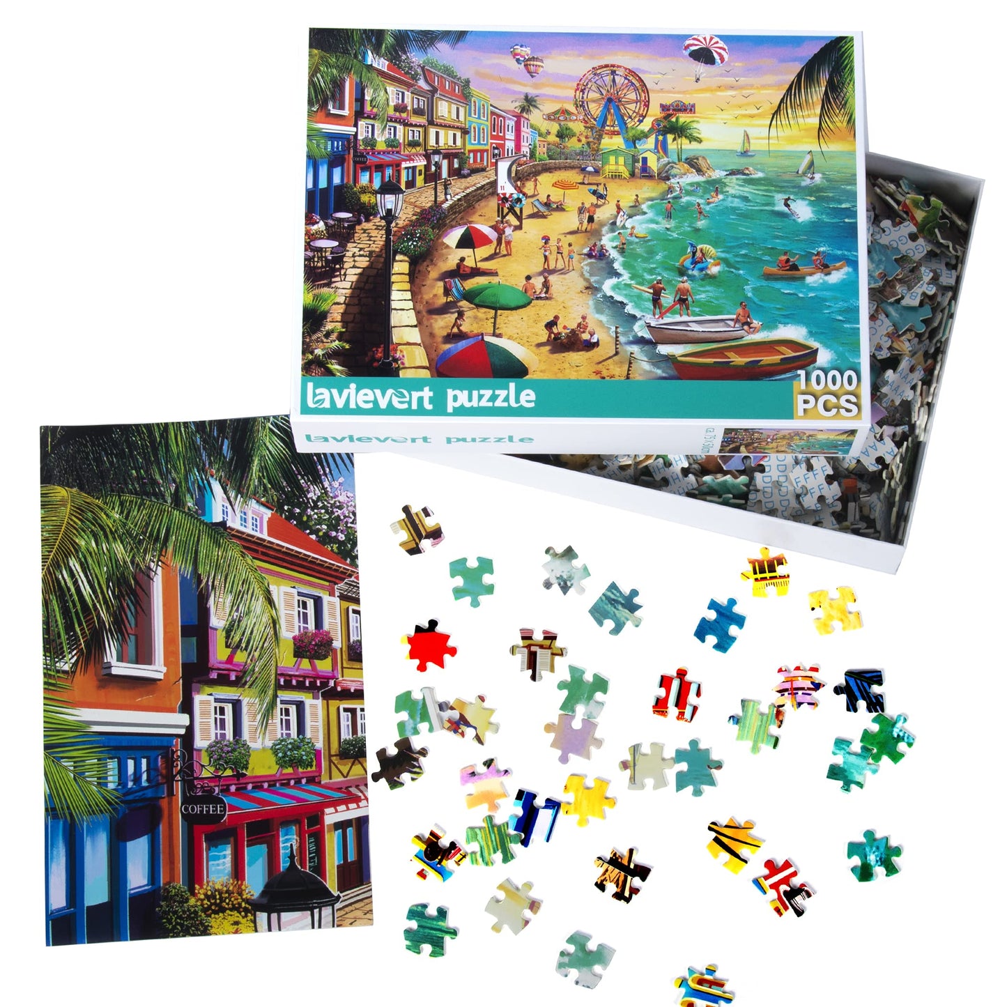 Lavievert Jigsaw Puzzle 1000 Piece Puzzle For Adults And Kids - Beach, Happy Vacation