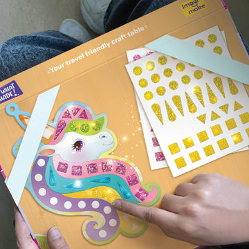 Imagimake Mirror Mosaic Princess & Unicorn Kids Art Set | Diy Craft Kit | Foil Stickers For Kids | Birthday Gift For Girls And Boys Ages 3,4,5,6,7,8 | 3 Year Old Girl Gifts