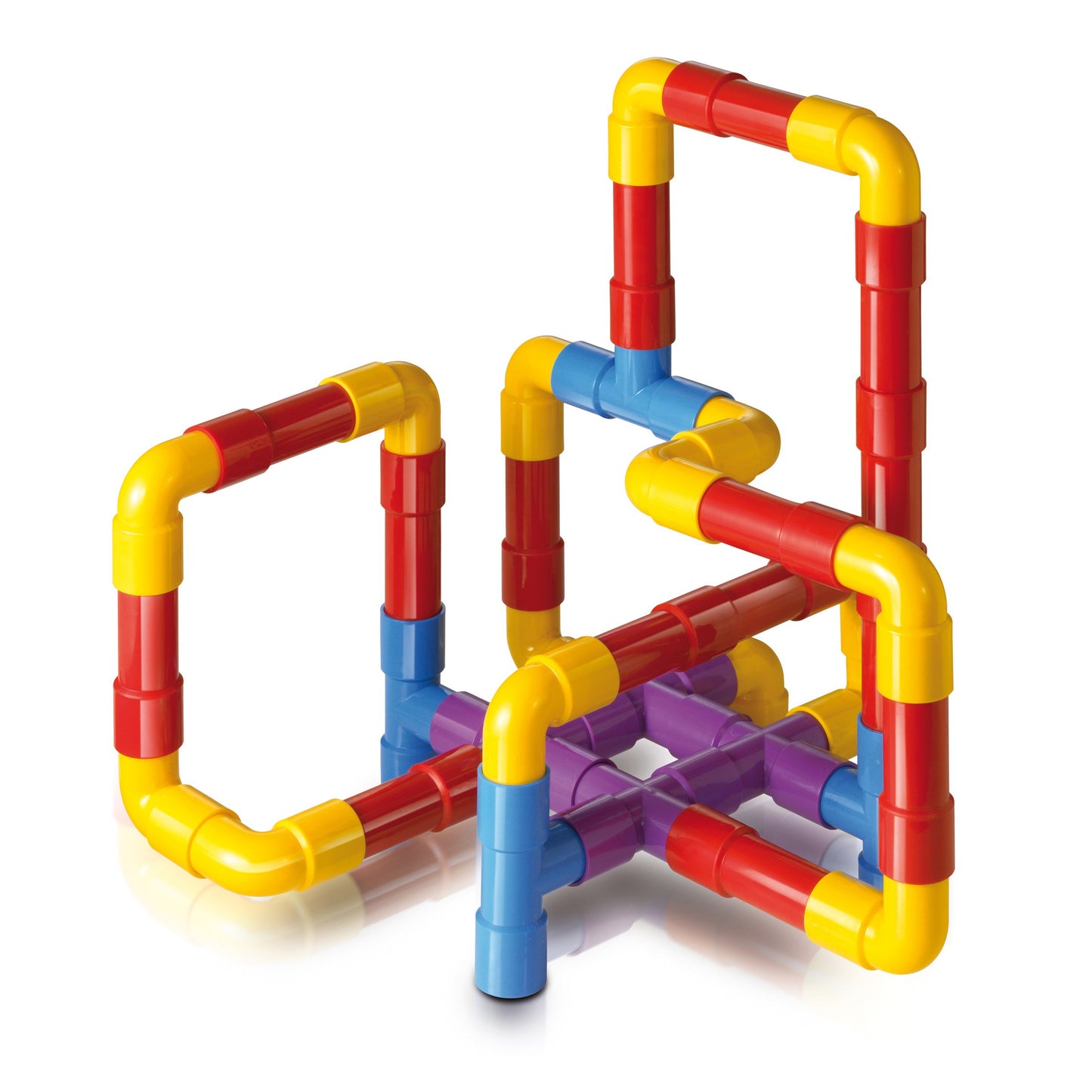 Quercetti Tubation - 40 Piece Interlocking Pipeline Maze Building Set - Open Ended Construction Toy For Ages 3 And Up (Made In I