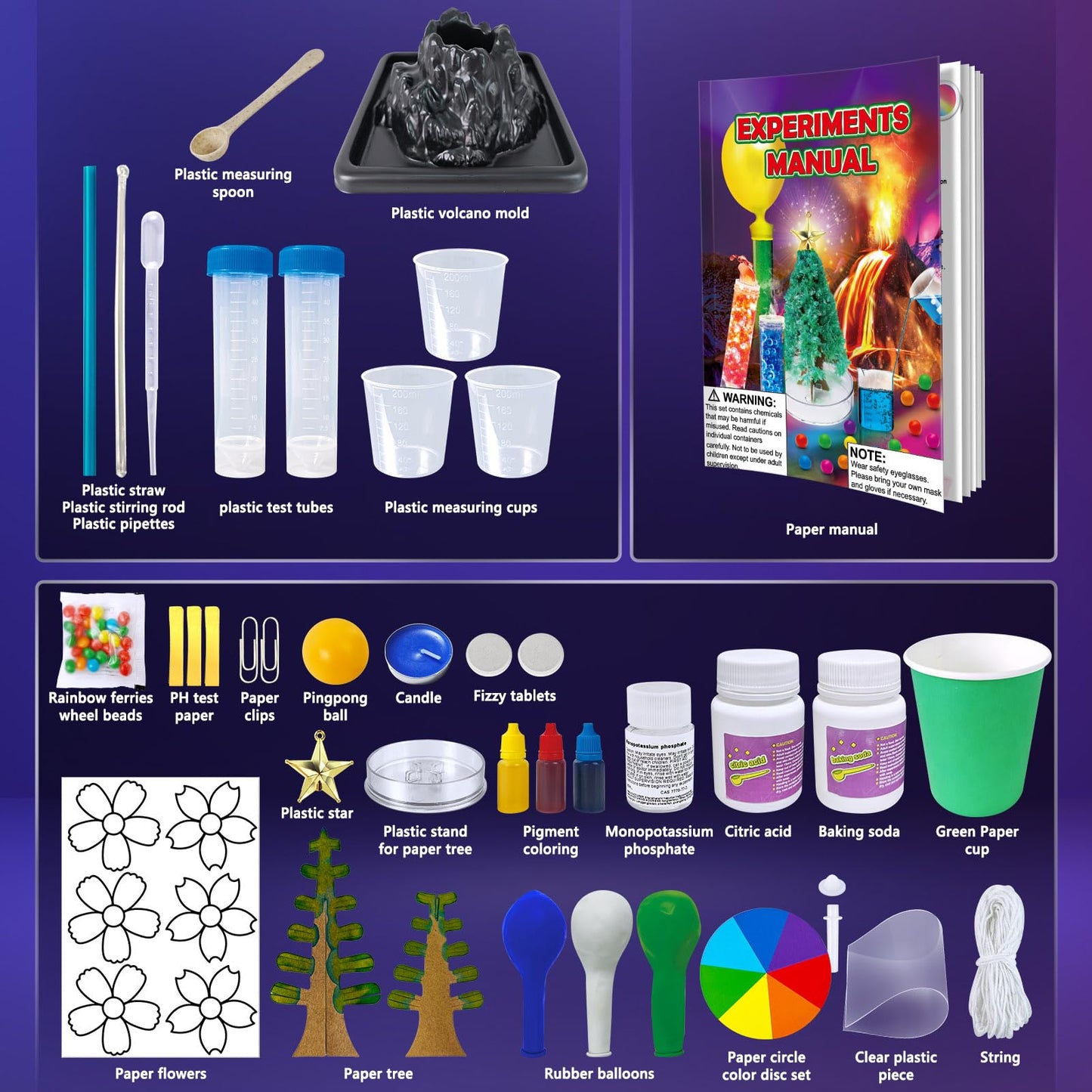 Unglinga 53 Experiments Science Kits For Kids Boys Girls, Gift Ideas For Birthday Christmas, Chemistry Physics Set, Stem Activities Learning Educational Scientist Toys
