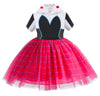 Gelvsi Superhero Costume For Girls,Tutu Princess Dress For Kids, Toddler Dress Up Birthday Party Christmas Halloween (Red, M)