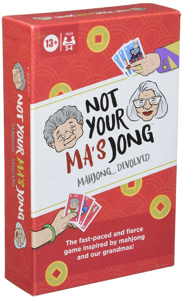Hasbro Gaming Not Your Ma'S Jong, A Fast-Paced Card Game For 3-4 Players Inspired By Mahjong And 2 Grandmas, Fun Family Party Ga