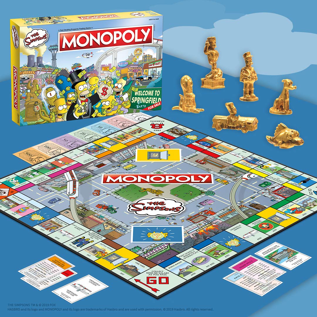 Monopoly The Simpsons Board Game | Based On Fox Series The Simpsons | Collectible Simpsons Merchandise | Themed Classic Monopoly