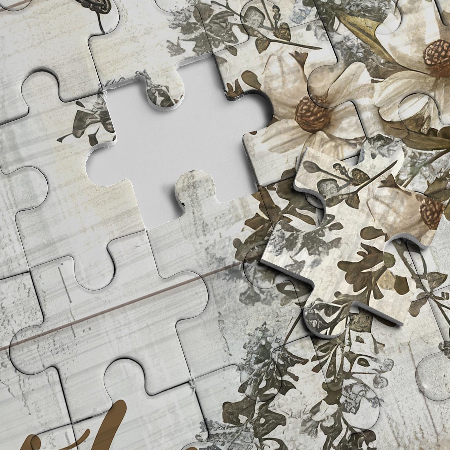 Flower Plant Puzzles For Adults 1000 Pieces, Christian Religious Faith Scripture Jigsaw Puzzles, Inspirational Bible Catholic Na